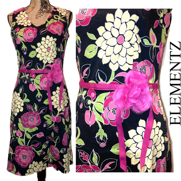 GUC Elementz Blooming Flowers Formal Sheath Dress - Picture 5 of 8